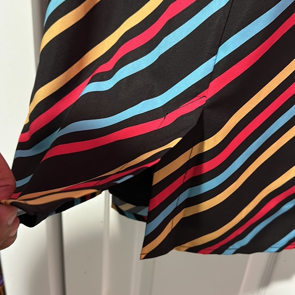 Chevron striped black multicolored sleeveless dress eshakti - Picture 6 of 7